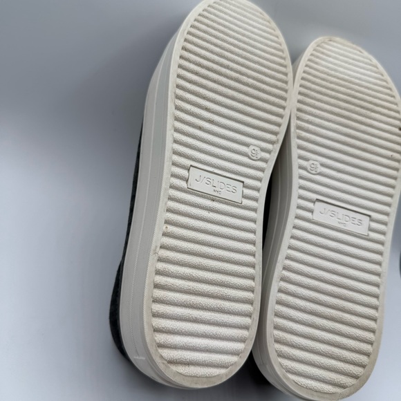 J/Slides Heidi Platform Slip On Sneakers Leather Leopard Print Women 9.5M - Picture 13 of 15